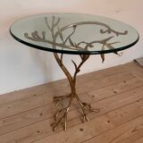 Iron pedestal table from the 1970s-1980s