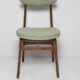 Mid-century apple green wool chair, beech wood, Rajmund Halas, Poland, 1960.