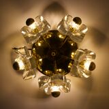 Brass ceiling lamp & flowers Simon & Schelle