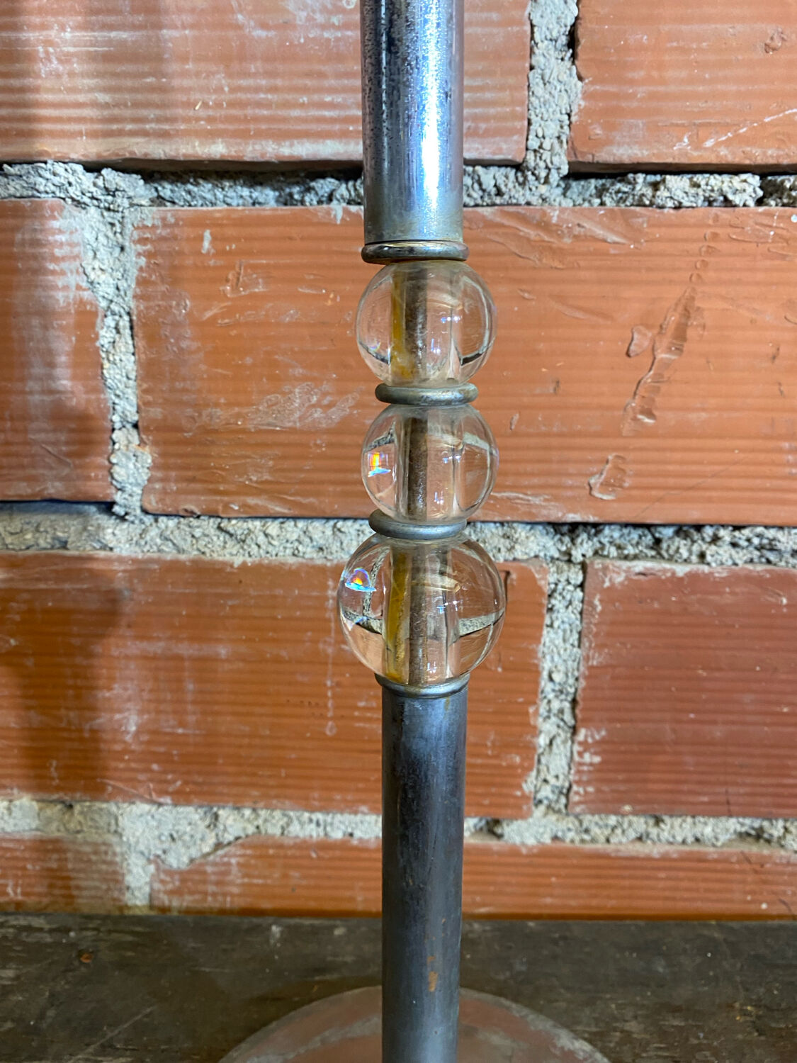 Tulip Foot Ashtray Chrome Metal + Glass Balls + Vintage Ashtray