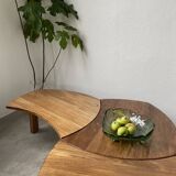 Tinted glass “leaf” dish