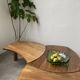 Tinted glass “leaf” dish