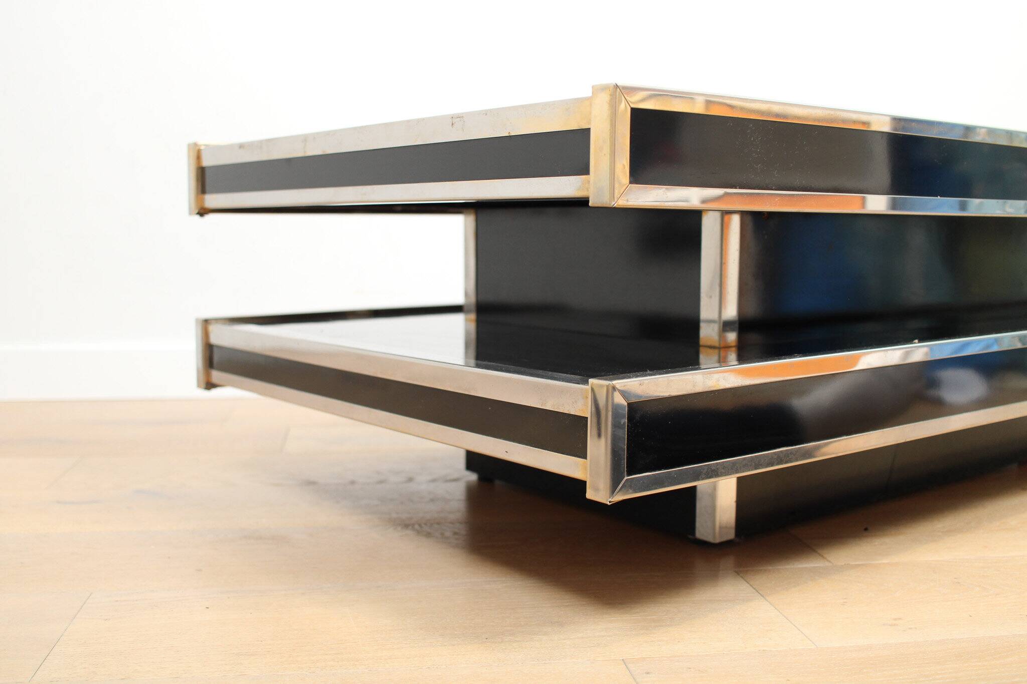 A vintage mid-century Willy Rizzo coffee table for Mario Sabot