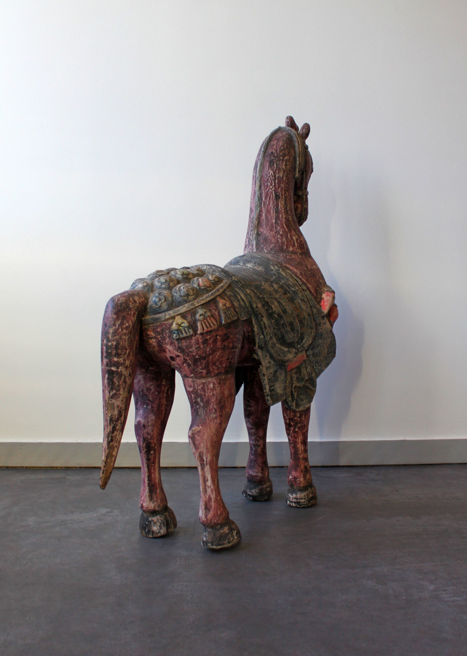 Polychrome wooden horse