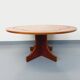 Vintage English round teak coffee table from the 1960s