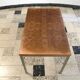 Copper side table with abstract relief from Opal Möbel, West-Germany 1960s