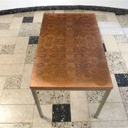 Copper side table with abstract relief from Opal Möbel, West-Germany 1960s