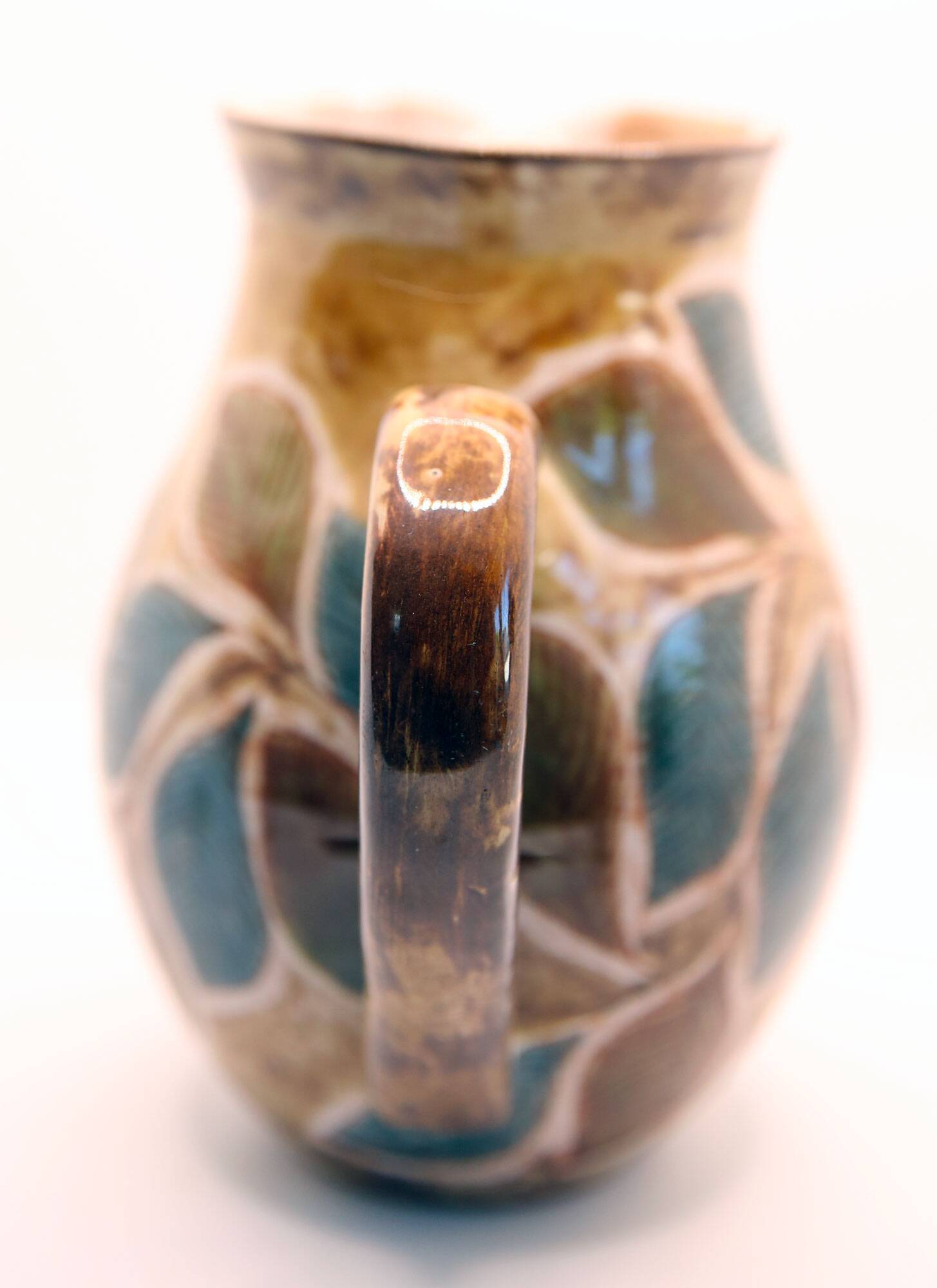 Sixties pitcher with foliage by Jean-Claude Malarmey in Vallauris