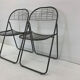 Set of 2 post modern wire chairs by Niels Gammelgaard for Ikea , 1980's