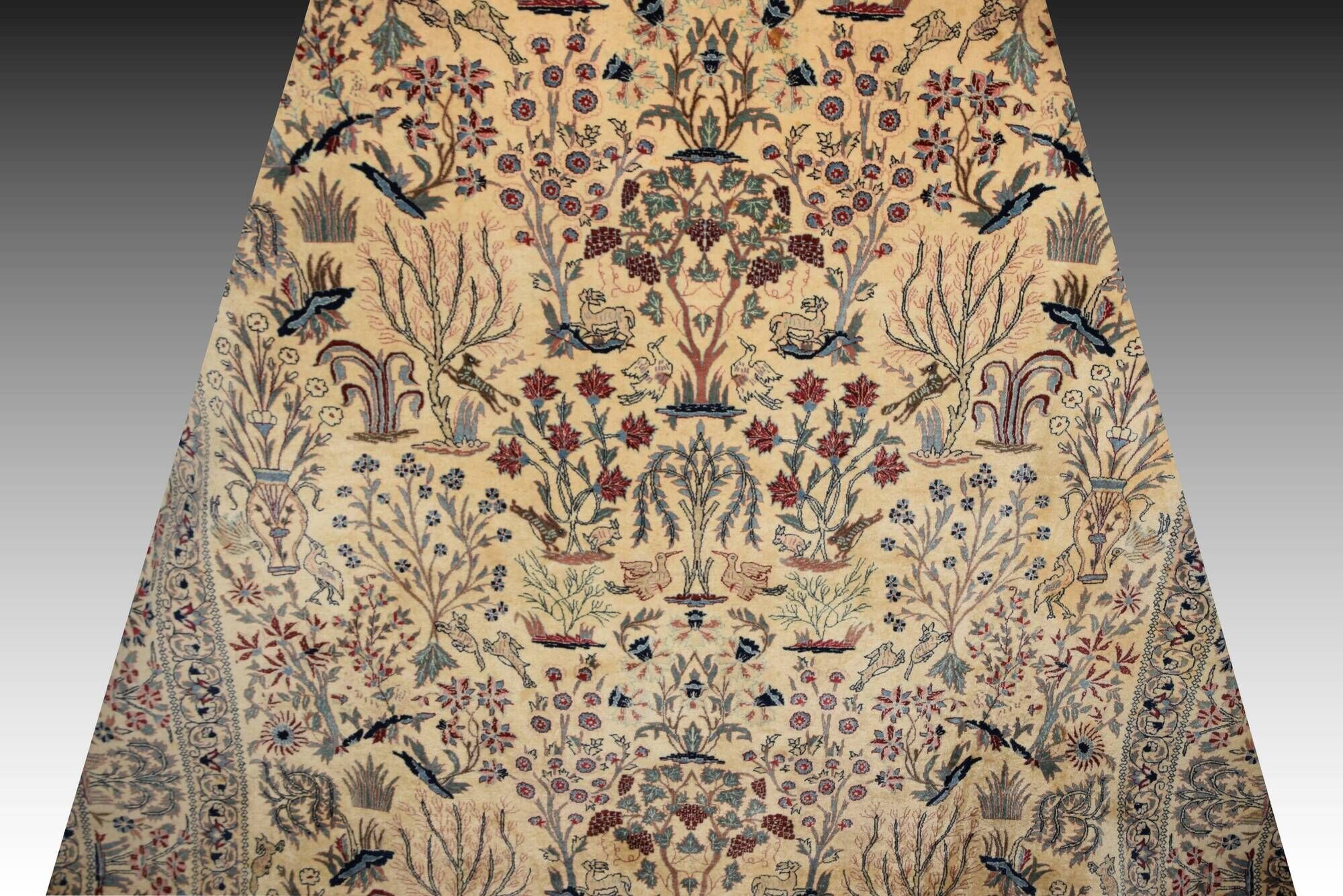 Persian Nain Iran Wool and Silk Rug Circa 1960" Handmade - 1.60 x 2.30 Meters