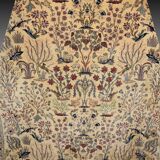 Persian Nain Iran Wool and Silk Rug Circa 1960" Handmade - 1.60 x 2.30 Meters