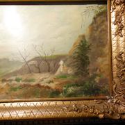 Impressionist painting, XIX-XX°s., landscape, oil on wood signed A.Hervé