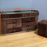 Dressing table and its pouf, Italian design – 1970