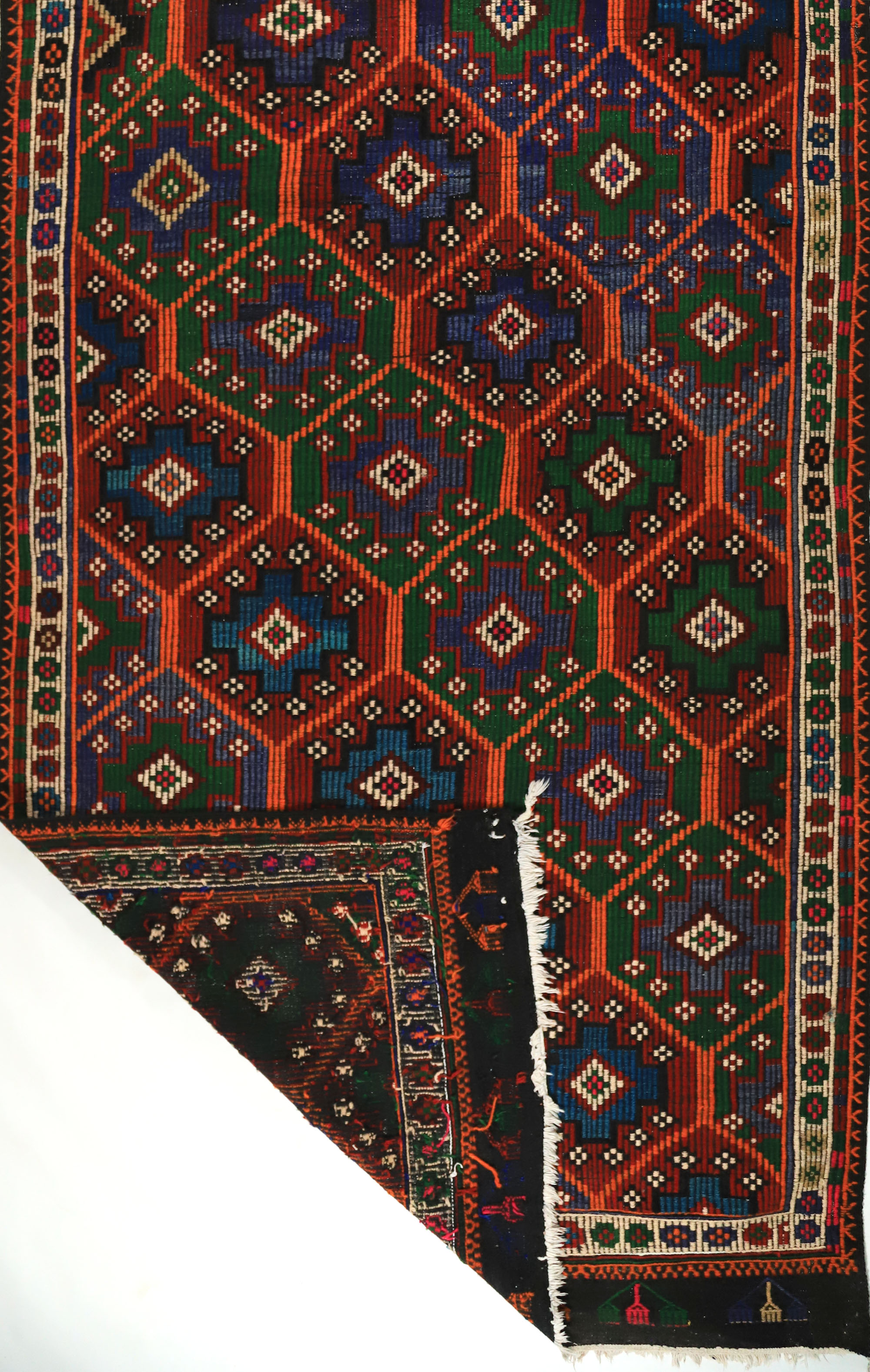 Anatolian handmade kilim rug 385 cm x 198 cm