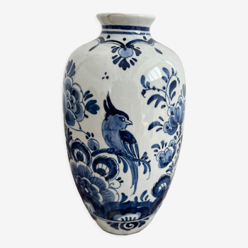 Vase ovoïde bleu de Delft,