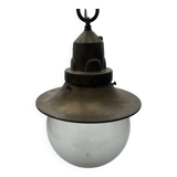 Lampe suspendue vintage en laiton lourd