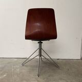 Vintage Scandinavian curved wood chair