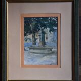 Hippolyte Léty, Fountain in the square at Meyssiez (Dauphiné), 1943