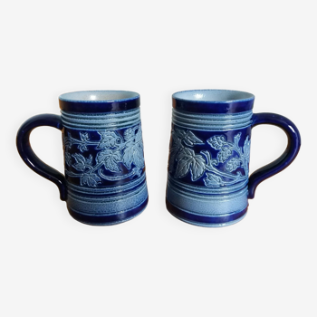 Mug tasse chope en grès d’Alsace Betschdorf signé Krumeich Remmy