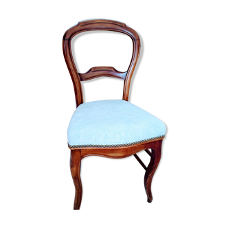 Chaise Louis Philippe assise tissu