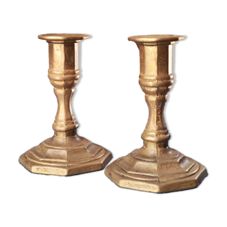 Antique Nijhof Holland candlesticks in solid brass