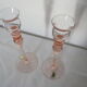 Pink crystal candlesticks duo