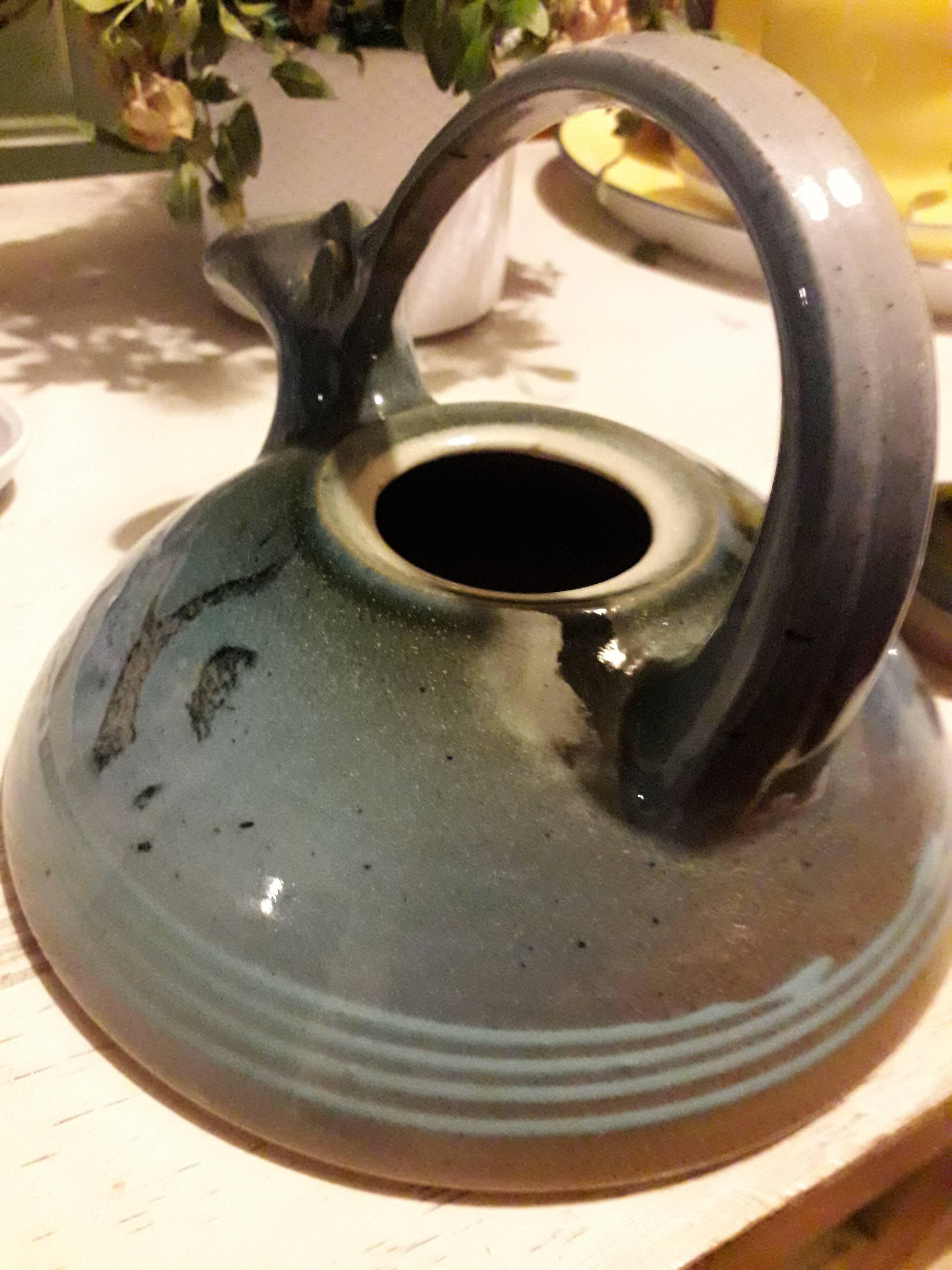 Ceramic teapot signed by the potter jean-luc pirot.