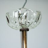 Art Deco Clear Murano glass chandelier. Italy 1940s