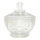 Art Deco sugar bowl, pressed glass, Germany, 1950s