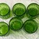 Green orangeade glasses, Italy, 1970s