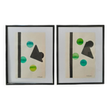 Framed paintings on paper series