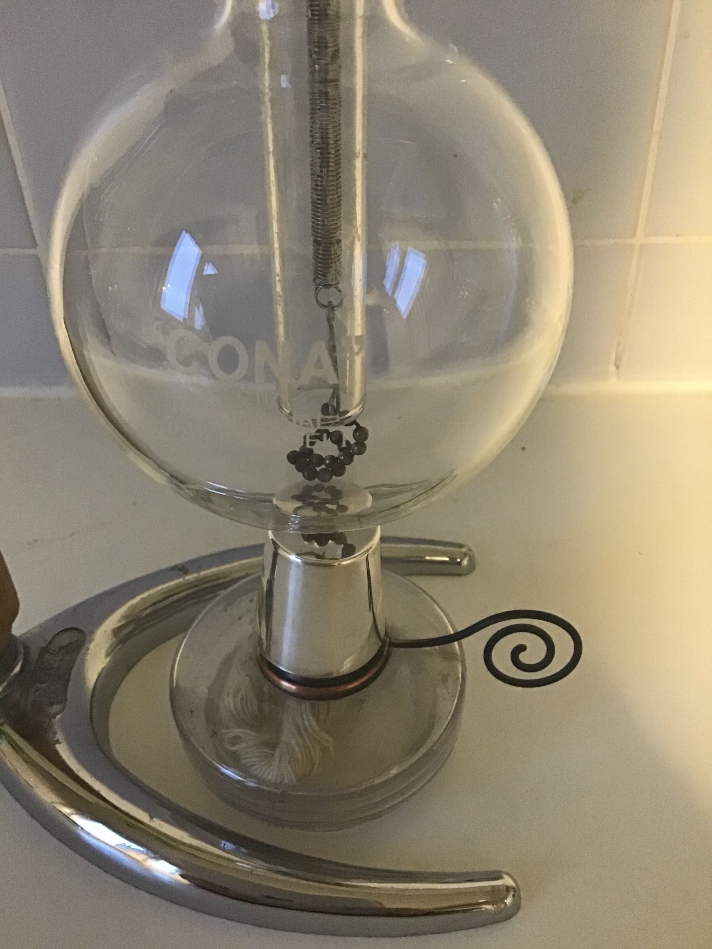 Cona coffee maker with depression model 1 table traditional model English