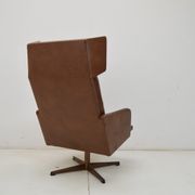 Mid-century leatherette rotatable armchair,1960's.