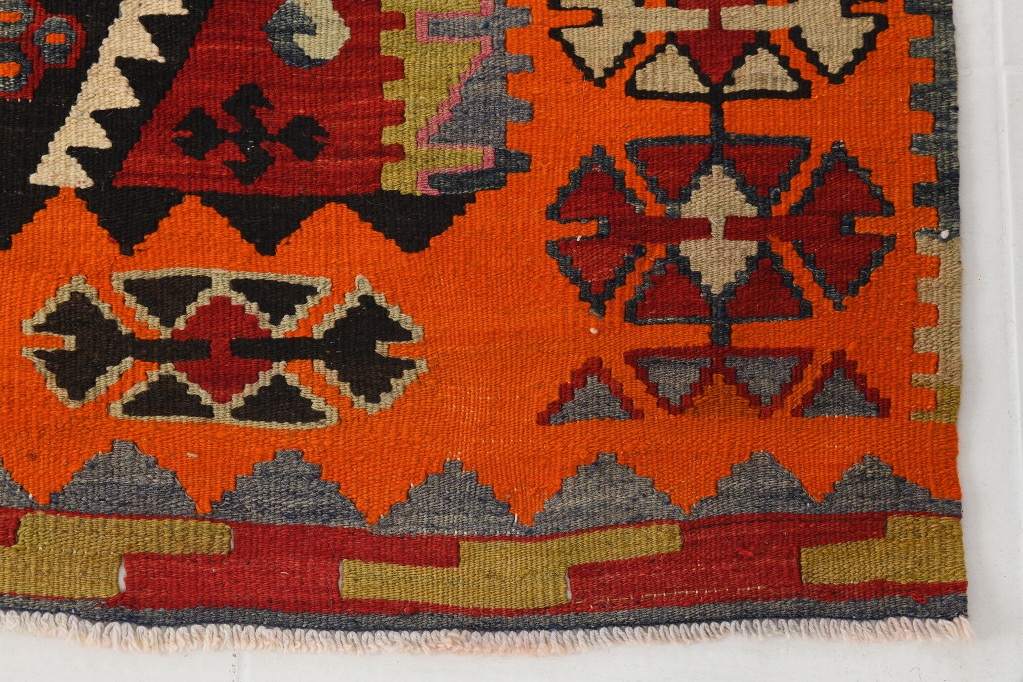 7x12 Scandinavian Kilim Rug, 205x384Cm