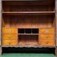 Antique painted pine desk or secretaire with wall unit from Germany late 1800s.