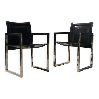 Pair of chairs. Arrben - Italy. Vintage 80s