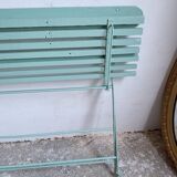 Banc de jardin pliant à lattes bois et métal