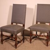 Two Louis XIII Walnut Chairs