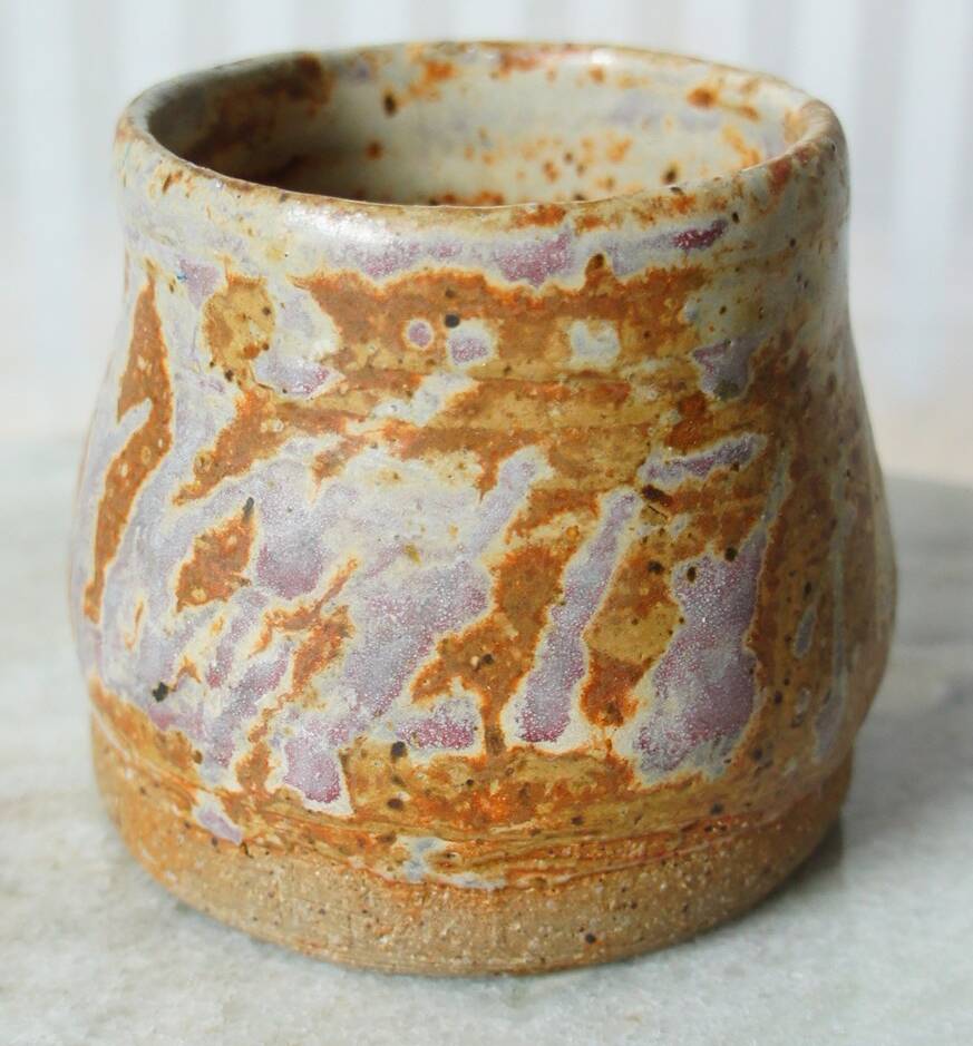 Brutalist ceramic in glazed chamotte stoneware