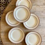 Lot of 6 old soup plates from the Longchamp factory