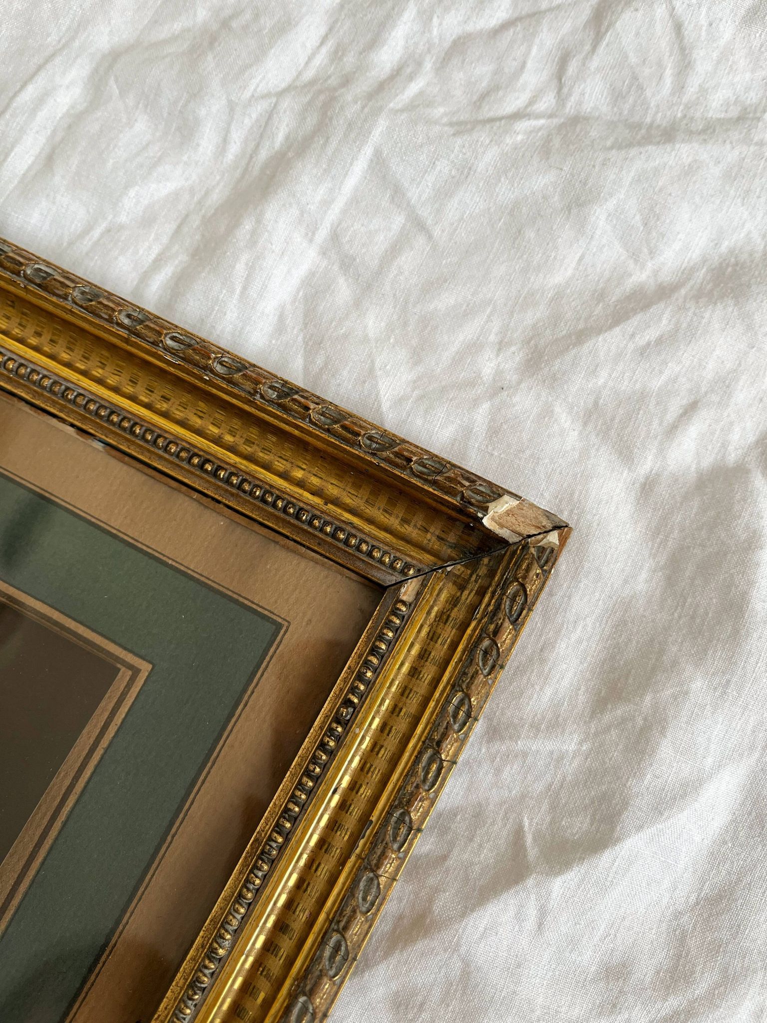Framed old photograph, reproduction of a work by Jules Alexis Muenier
