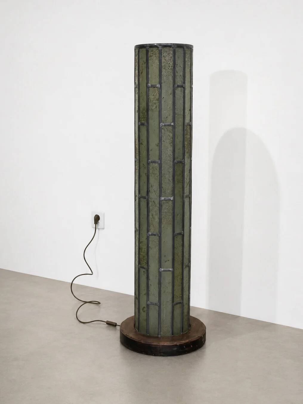 Architectural stained glass floor lamp