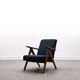Mid Century Easy Chair Model B - 310 Var in Blue Boucle
