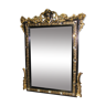 Miroir Napoléon III noir et doré XIXe 115x86cm