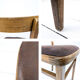 15 vintage Frankfurter chairs, dark wood, padded seat.