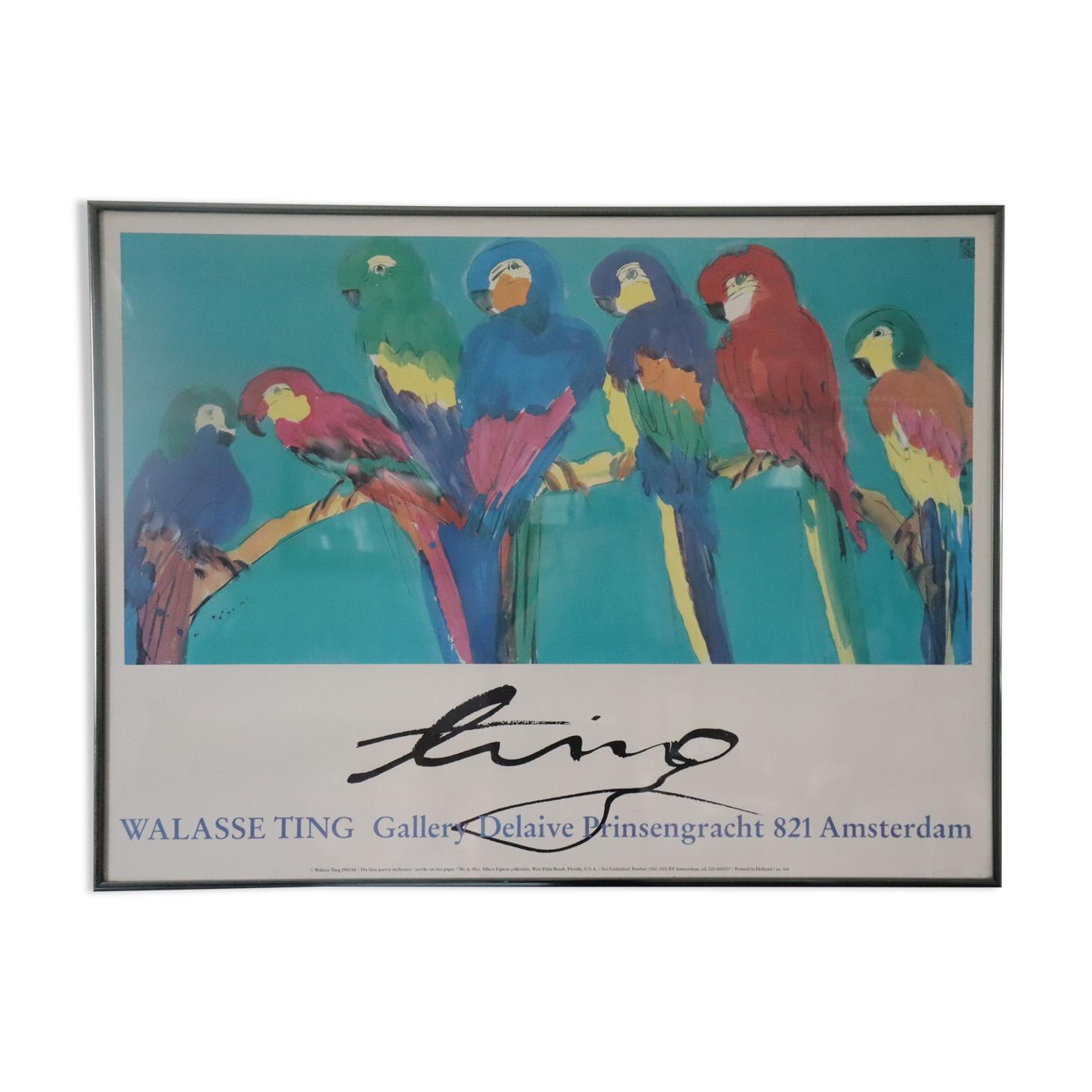 Poster Walasse Ting-Gallery Delaive Amsterdam - 1983/84