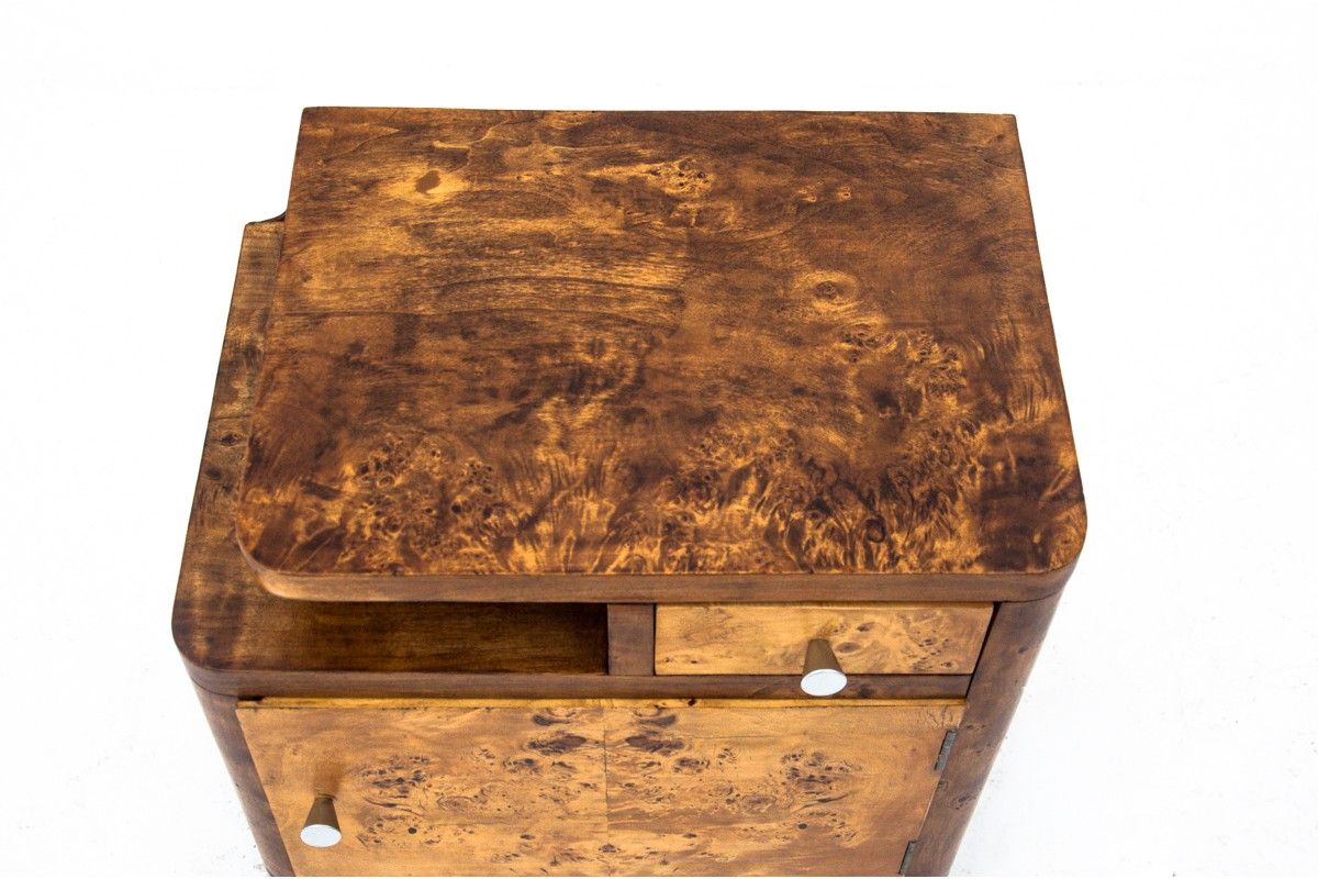 Art deco bedside tables, poland, 1950s