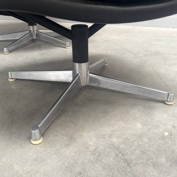 King chair with hocker by Strässle, 1960s