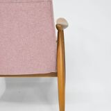 Original vintage armchair "CoCo", 1960s, fully restored, pink