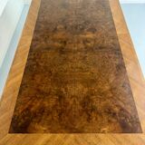 Ancienne table en noyer et loupe art déco année 30 France rallonges